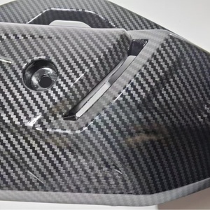 Pièces de moto, bouclier thermique pour tuyau d'échappement, adapté à la Honda PCX160, couvercle de protection pour tuyau d'échappement modifié, motif en fibre de carbone - Product Image 4