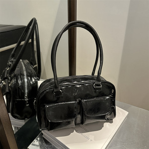 Spedizione gratuita borsa Tote retrò da donna nuova chiusura con cerniera di grande capacità alla moda fodera in poliestere impermeabile Versatile <span class=keywords><strong>rosso</strong></span> - Product Image 2