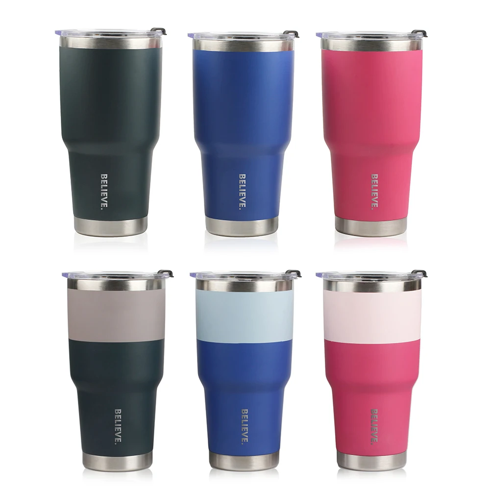30 oz double wall stainless steel coffee travel mug vacuum insulated tumbler with lid