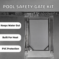 Kit de clôture de sécurité pour piscine de 6 pieds, portail en PVC 1000D, tube en aluminium thermolaqué, style ranch moderne, imperméable