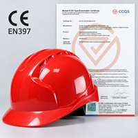 Casque de sécurité respirant en ABS à trois nervures avec ventilation supérieure pour travaux routiers, civils et d'infrastructure