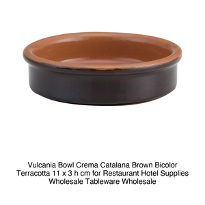 Cuenco Catalan para Crema 11 × 3 cm, Terracota Marrón, Bicolor, Vulcania - Product Image 2