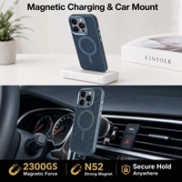 Coque de téléphone magnétique N52 en TPU+PC de luxe avec dissipation thermique en nid d'abeille pour 18 Pro Max 17 Pro 16 Air, dos respirant et rafraîchissant