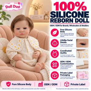 Muñeca Reborn de Silicona de Cuerpo Completo de 18 Pulgadas, Modelo Ivory Daisy con Pelele Bordado, Regalo de Navidad Personalizado para Niños - Product Image 1