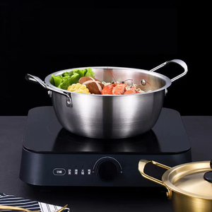 FTS Kimchi-<span class=keywords><strong>ollas</strong></span> para Fideos <span class=keywords><strong>de</strong></span> <span class=keywords><strong>acero</strong></span> <span class=keywords><strong>inoxidable</strong></span>, utensilios <span class=keywords><strong>de</strong></span> cocina con tapa, olla antiadherente para sopa, <span class=keywords><strong>comida</strong></span> dorada - Product Image 5