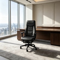 Silla de Oficina Ergonómica de Cuero PU Moderna para Ejecutivos, Directo de Fábrica, con Función de Masaje, Buena Calidad, Portátil