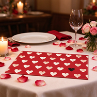 Set de table Saint-Valentin isolant et imperméable pour restaurant, idéal pour les décorations de festival