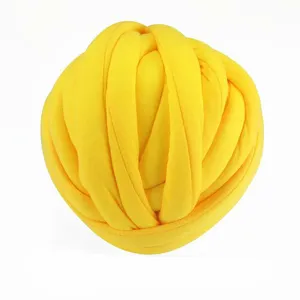 high quality 250g/ball velvet tube yarn cotton tube yarn chunky 3cm thick braid cotton tube yarn for blankets