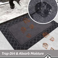Tapis de porte d'entrée absorbants pour l'extérieur Tapis de porte d'intérieur lavable Tapis de porte de bienvenue personnalisé anti-dérapant Dirt Trapper