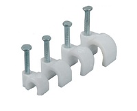 Clips de fixation murale réglables en PVC de 8/9/10/12 mm, ronds, plats, en forme de U ou de R, noirs ou blancs, en plastique PA66, pour câbles électriques, clous, fils