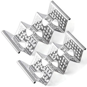 Soporte hueco en forma de W, soporte para Taco de panqueque de acero inoxidable, placas de exhibición, soporte para taco para fiesta, estante de comida, herramientas de cocina - Product Image 5