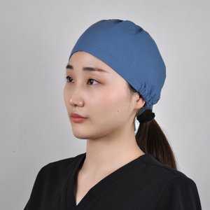 Yuhong หมวกผ่าตัดปรับแต่งได้ใช้ได้ทั้งชายและหญิงแปลกใหม่สีฟ้าสีเบจหมวกแบบแห้งเร็วเครื่องแบบโรงพยาบาล - Product Image 1