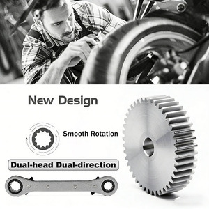 Double-Head Metric <strong>Ratchet</strong> <strong>Wrench</strong> Dual-Directional <strong>Quick</strong> Ring Spanner Chrome Vanadium Steel Labor-Saving Dual-Use Plum <strong>Wrench</strong> - Product Image 2