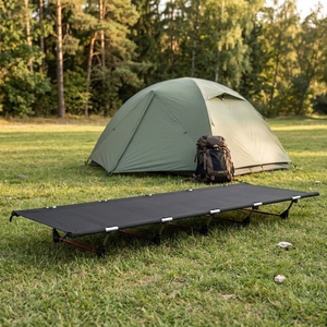 Portable Modern Folding Camping Cot with Aluminum Alloy Frame and 600D Oxford Fabric <b>Single</b> Lounger Outdoor Beach Travel <b>Bed</b> - Product Image 5