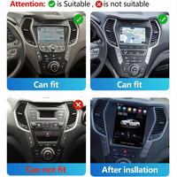 Radio para Auto Estilo Tesla de 9.7 Pulgadas para Hyundai Santa Fe IX45 2013-2017, Apple CarPlay, Android Auto, Reproductor Multimedia, GPS, Navegación, DSP, Estéreo