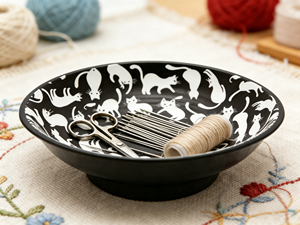 Mangkuk Magnetik Pola Hitam 4 Inci dengan Cetakan Penuh, Alat Penahan Jarum, Magnet Jarum Jahit, Penjepit Jarum, Kustomisasi Jarum - Product Image 4