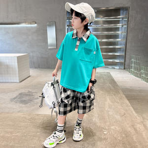 Nouvel <span class=keywords><strong>ensemble</strong></span> de vêtements pour garçons adolescents, vêtements d'été décontractés, polo à manches courtes de haute qualité et <span class=keywords><strong>ensemble</strong></span> de vêtements polo, 12-13 ans - Product Image 6