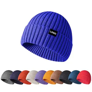 Высококачественная шапка для мужчин и женщин теплая зимняя вязаная шапка с манжетами Мягкая Теплая Лыжная шапка