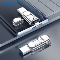 EAGET FU68 U Disk Flash Drive Enkripsi Sidik Jari 64gb USB Stick Penyimpanan Flash USB Tipe-c & usb3.0