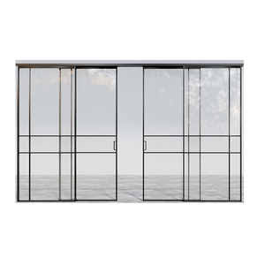 <span class=keywords><strong>Porte</strong></span> <span class=keywords><strong>coulissante</strong></span> en aluminium et verre pour cuisine et salle à manger, résistante aux taches, à l'huile et à l'humidité, facile d'entretien - Product Image 3
