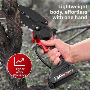 Scie à chaîne électrique sans fil à une main Moteur sans balais à batterie au lithium de 6 pouces 450W pour l'exploitation - Product Image 4