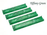 Nouveau style de plateaux de mahjong verts, série Glitter Quick Sand 2, avec règle de déplacement 2 en 1, multicolore transparent, pour 4 joueurs, en acrylique pliable