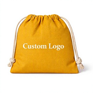 Personalized Custom Logo Printed Gift Linen Jewelry Shoe Organic <b>Canvas</b> Cloth Fabric Cotton Small Dust <b>Drawstring</b> <b>Bag</b> - Product Image 1