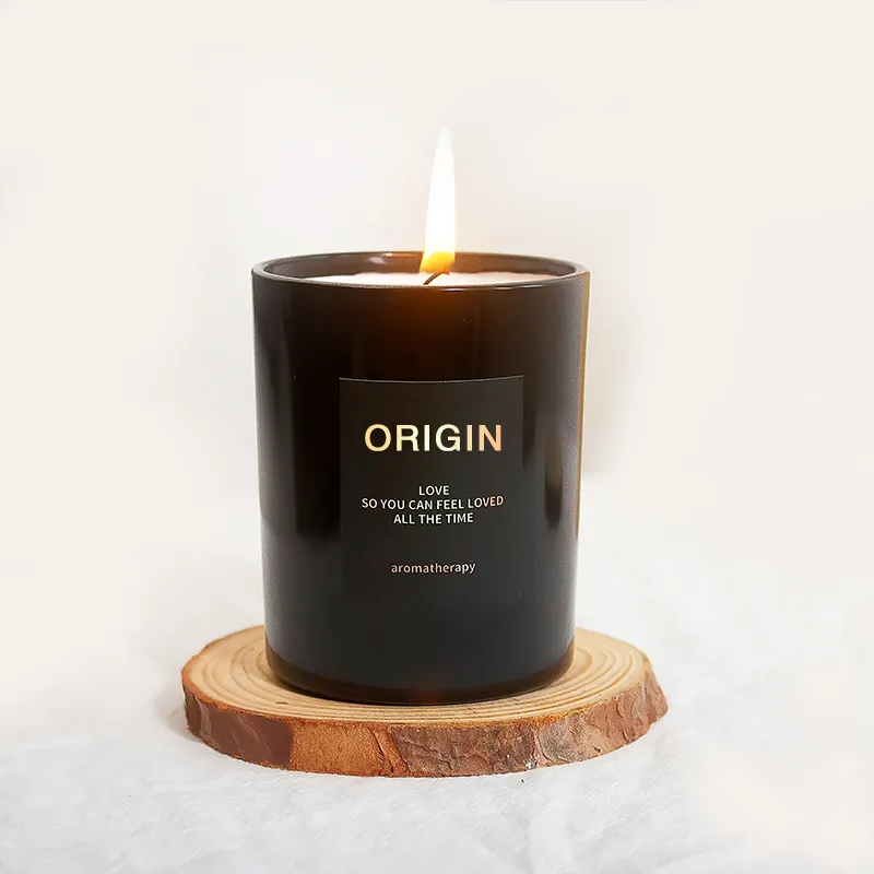 OEM ODM lujo aroma fragancia tarro de cristal al por mayor personalizado velas perfumadas de lujo a granel