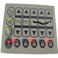 Keyboard Membran LED Berkualitas Tinggi OEM Tahan Air IP 68 Saklar Keyboard Warna Ukuran Dapat Disesuaikan Pitch 2.54mm untuk Perangkat Medis