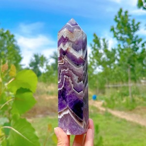 1 Tháp Thạch Anh Tím Tự Nhiên Kích Thước Lớn, Tháp Pha Lê Thạch Anh, Đũa Phong Thủy Trang Trí - Product Image 5