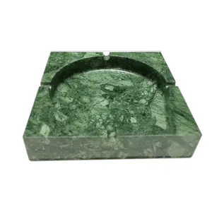 中国厂家直销定制16 * 3厘米大理石烟灰缸优质绿色大理石烟灰缸