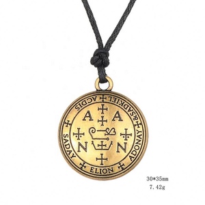 Sigillo di arcangelo Thavael Enochian collane con ciondolo talismano amuleto angelo gioielli collana Vintage Unisex - Product Image 2