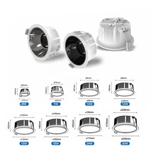 Faretto <span class=keywords><strong>LED</strong></span> da Incasso Anti-Riflesso ETENDA 5w 7w <span class=keywords><strong>10w</strong></span> 12w 15w 30w in Alluminio Rotondo per Soffitto - Product Image 4