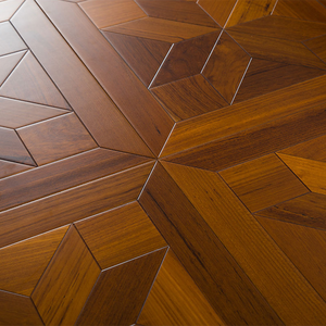 Parquet en bois massif AVANTIMORA français résistant à l'usure, qualité CE, finition mate, grade AB, 14 mm, 20 mm, multicouche, teck, avec rainures et languettes, pour sols commerciaux - Product Image 2