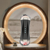 Vibrateur double tête en latex Henho FJ-09 pour hommes, interaction vocale, 10 fréquences, rechargeable par USB, 100 % étanche, toucher réel, 40
