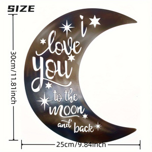 Decorazione da parete a forma di luna: '<span class=keywords><strong>Ti</strong></span> amo <span class=keywords><strong>tanto</strong></span>, andrei sulla luna e tornerei' per matrimoni, compleanni, anniversari, regali e decorazioni per le feste - Product Image 5