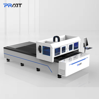 Machine de découpe laser à fibre à couvercle intégral Pratt à lit unique entièrement fermée pour tôles métalliques