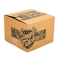 Boîte en carton ondulé RSC avec logo personnalisé imprimé pour chapeaux, casquettes, vêtements, emballage d'expédition e-commerce