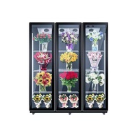 Réfrigérateur de préservation/d'affichage des fleurs transparent à 2/3 portes sans givre pour les fleuristes - Armoire commerciale sans drainage