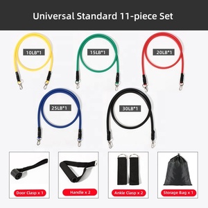 11 pz Set RTS 100 LBS TPE Logo personalizzato formazione tonificante uomini cinturini alla caviglia braccio <span class=keywords><strong>gambe</strong></span> esercizio tubo di resistenza fasce <span class=keywords><strong>con</strong></span> manici in schiuma - Product Image 2