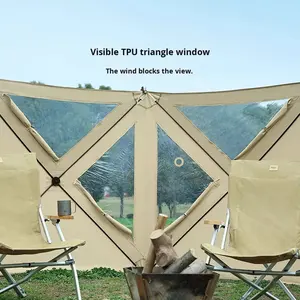야외 캠핑 접이식 휴대용 옥스포드 천 3 계절 앞 유리 바람막이 커튼 바베큐 바람막이 - Product Image 3