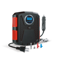 Matériau ABS de haute qualité filaire numérique AC & 12V DC gonfleur de pneu à double usage pompe à air de voiture portable avec conception de stockage