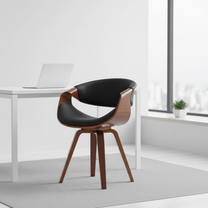 Sedia da Pranzo Moderna con Schienale Curvo, <span class=keywords><strong>Seduta</strong></span> Imbottita <span class=keywords><strong>in</strong></span> Lino e Gambe <span class=keywords><strong>in</strong></span> <span class=keywords><strong>Legno</strong></span>, Comfort Ergonomico <span class=keywords><strong>per</strong></span> Casa, Cucina, Ristorante, Caffè - Product Image 5