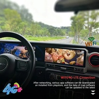 Écran double Android 12,3 pouces + 12,3 pouces, Jeep Wrangler 2018-2022, autoradio multimédia avec GPS, CarPlay, écran LCD, tableau de bord