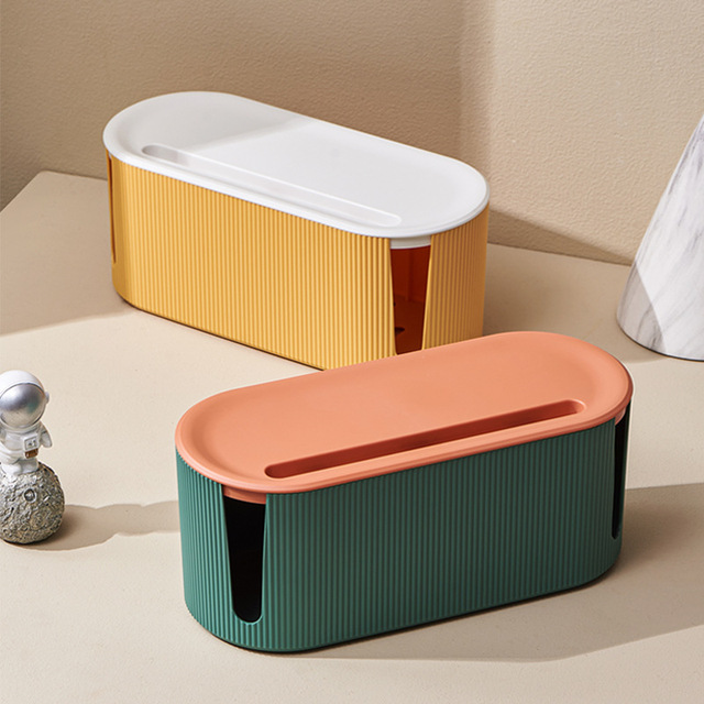 New Arrival Plastic Home Safety Wire Organizer Cable Storage Boxes Computer Keypads Charging Cable Cord Organizer Storage Box