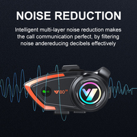 Meilleur classement Y80-2X moto casque interphone casque 2 personne 500M Interphone écouteur Communication Microphone