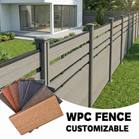 Conjunto de Cercas para Jardín Privado de Calidad Premium, Impermeable, con Enrejado y Puertas de Material Compuesto, Paneles de Cercado WPC