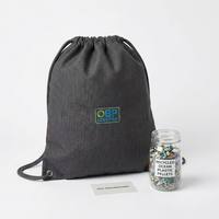 Sac à dos à cordon bleu cobalt et jaune, personnalisable avec logo, sac de sport à cordon pour l'école, la gym, les voyages, les événements, vente en gros