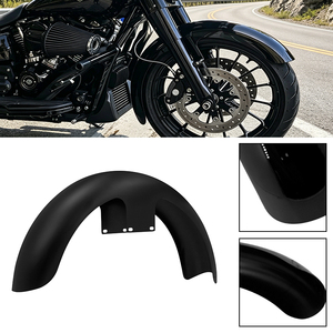 Garde-boue avant de moto 19 pouces pour Harley Road Street Glide, noir brillant, noir mat, couvre-roue avant - Product Image 2
