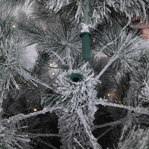 Flocked Pine Needle PVC Automatic Christmas <b>Tree</b> with Realistic Snow Effect, for Living Room, Mall Christmas Decoration - Product Image 5